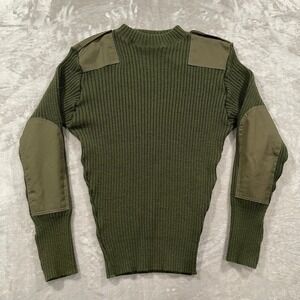 Defense Logistics Agency Sweater Mens 44 Green Wool Military Valor